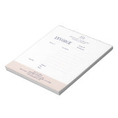 Bewerkbaar professioneel factuur zakelijk bestelfo notitieblok (Linkerzijde)