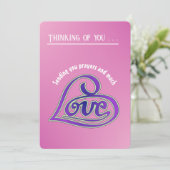 Bewerkbaar - Profiteer van goed zendende liefde en Feestdagenkaart (Staand voorkant)