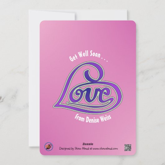 Bewerkbaar - Profiteer van goed zendende liefde en Feestdagenkaart (Achterkant)