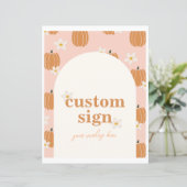 Bewerkbaar Pumpkin Party Custom Sign (Staand voorkant)