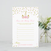 Bewerkbaar Raad de Babyvoeding Baby Shower Spel (Staand voorkant)