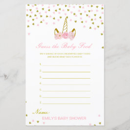 Bewerkbaar Raad de Babyvoeding Baby Shower Spel