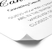 Bewerkbaar raad hoeveel Baby shower met luierdopje Poster (Hoek)