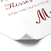 Bewerkbaar Raad Hoeveel Kusjes voor Binnenkort Mev Poster (Hoek)