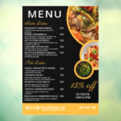Bewerkbaar raammenuutje voor restaurants raamsticker (Vel 3)