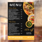 Bewerkbaar raammenuutje voor restaurants raamsticker (Vel 2)
