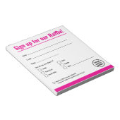 Bewerkbaar Raffle Sign Up Notitieblok (Schuin)