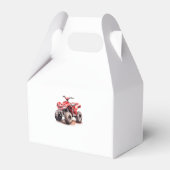 Bewerkbaar Red ATV Wheeler Bike Verjaardagsfeest Bedankdoosjes (Achterkant)