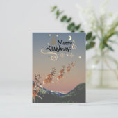 Bewerkbaar rendier over bergen Briefkaart (Staand voorkant)