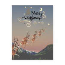 Bewerkbaar rendier over bergen Briefkaart