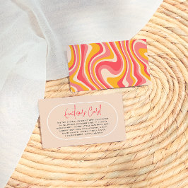 Bewerkbaar Retro Groovy Hippie Modern Vrijgezellen Informatiekaartje