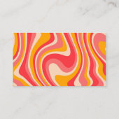 Bewerkbaar Retro Groovy Hippie Modern Vrijgezellen Informatiekaartje (Achterkant)