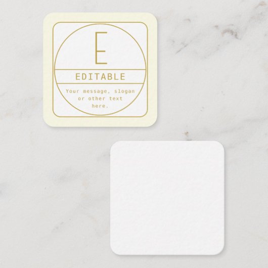 Bewerkbaar Retromodern Design Sjabloon Goud & Wit (Voorkant / Achterkant)