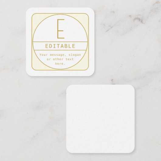 Bewerkbaar Retromodern Design Sjabloon Goud & Wit (Voorkant / Achterkant)