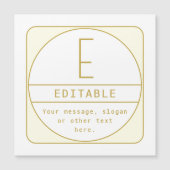 Bewerkbaar Retromodern Design Sjabloon Goud & Wit (Voorkant)