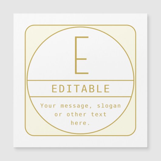 Bewerkbaar Retromodern Design Sjabloon Goud & Wit (Voorkant)