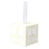 Bewerkbaar Retromodern Design Sjabloon Goud & Wit Decoratie (Voorkant hoekig)