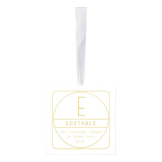 Bewerkbaar Retromodern Design Sjabloon Goud & Wit Decoratie (Rechts)