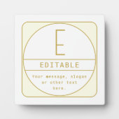 Bewerkbaar Retromodern Design Sjabloon Goud & Wit Fotoplaat (Voorkant)