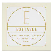 Bewerkbaar Retromodern Design Sjabloon Goud & Wit Perfect Poster (Voorkant)