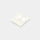 Bewerkbaar Retromodern Design Sjabloon Goud & Wit Post-it® Notes (Schuin)
