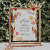 Bewerkbaar Rivierkreeft Menu Bord