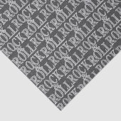 Bewerkbaar Rock 'n' Roll Leather Design Tissuepapier (Detail)