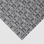 Bewerkbaar Rock 'n' Roll Leren Ontwerp Tissuepapier (Detail)