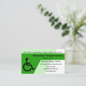 Bewerkbaar rolstoelvervoer visitekaartje (Staand voorkant)