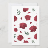 Bewerkbaar Roos Uitnodiging bruiloft ontwerp Sjabl (Achterkant)