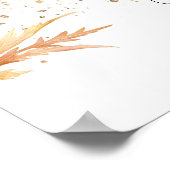 Bewerkbaar Roze & Blauwe Bloemen Baby shower Welko Poster (Hoek)