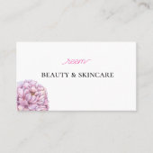 Bewerkbaar Roze Bloemen Visitekaartje (Voorkant)