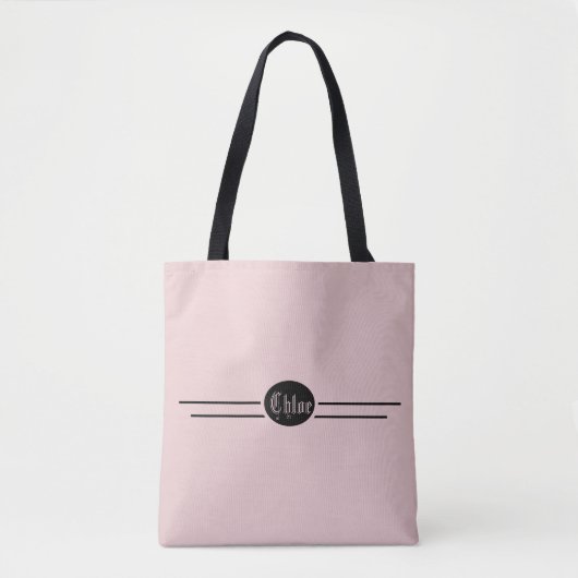 bewerkbaar roze tote bag (Voorkant)