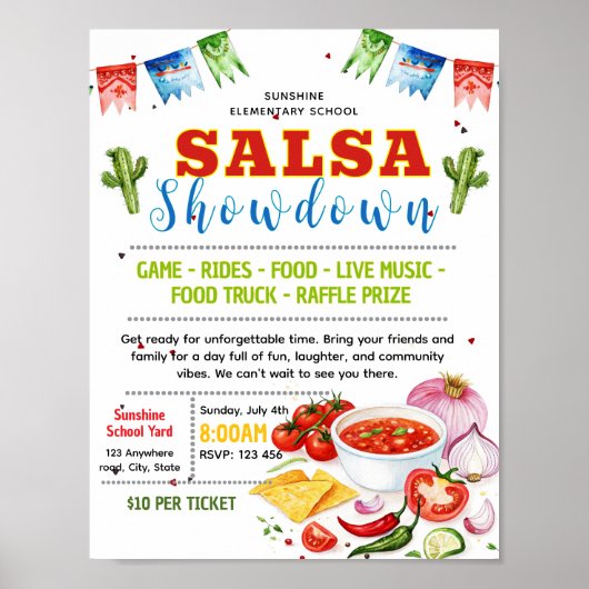 Bewerkbaar salsa showdown flyer poster (Voorkant)