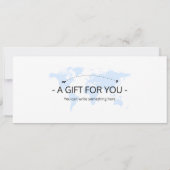 Bewerkbaar Santorini Vliegticket, Griekenland Trip Kaart (Achterkant)