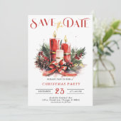 Bewerkbaar Save the Date Sjablonen Kerstfeest Kaart (Staand voorkant)
