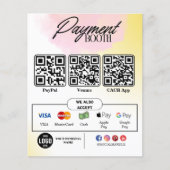 Bewerkbaar Scan om te betalen bordje - QR-code sja Flyer (Voorkant)