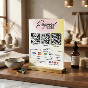 Bewerkbaar Scan om te betalen bordje - QR-code sja Flyer