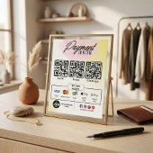 Bewerkbaar Scan om te betalen bordje - QR-code sja Flyer