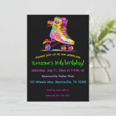 Bewerkbaar Schaats Roller Kaart (Staand voorkant)