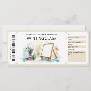Bewerkbaar Schilderles Cadeaubon Sjabloon Kaart