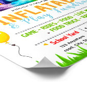 Bewerkbaar school springkasteel flyer poster (Hoek)