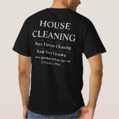 Bewerkbaar schoonmaakpersoneel shirt voor huizen | (Achterkant)