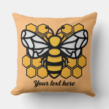 Bewerkbaar Sierkussen bijenkorf