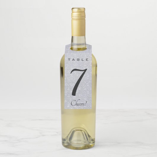 Bewerkbaar Silver Crystal-tabelnummer Flessenhanger (Op fles)