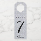 Bewerkbaar Silver Crystal-tabelnummer Flessenhanger (Voorkant)