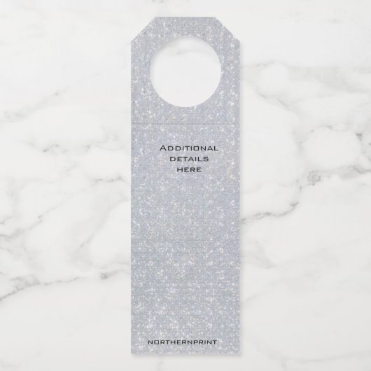 Bewerkbaar Silver Crystal-tabelnummer Flessenhanger (Achterkant)