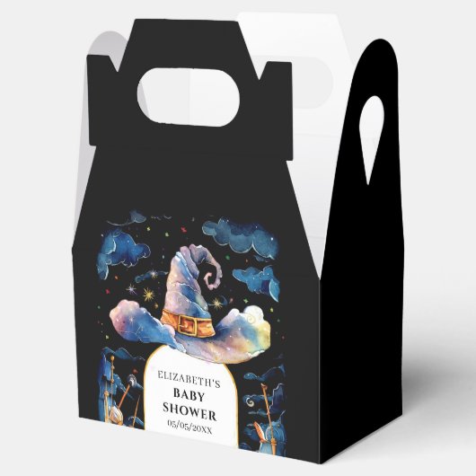 Bewerkbaar Simple Wizard Pet Baby shower Bedankdoosjes (Geopend)