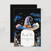 Bewerkbaar Simple Wizard Pet Baby shower Bedankkaart (Voorkant / Achterkant)