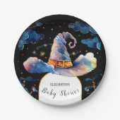 Bewerkbaar Simple Wizard Pet Baby shower Papieren Bordje (Voorkant)